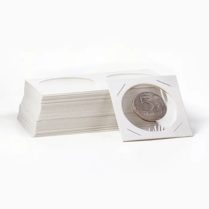Набор холдеров для монет под скрепку, d=4 см, 50 шт.