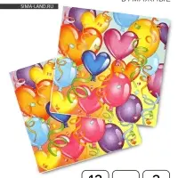 Салфетки бумажные &laquo;Праздничное настроение&raquo; 33 см &times; 33 см 12 шт.