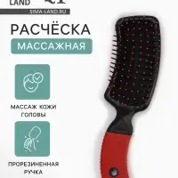 Расчёска массажная, прорезиненная ручка, 5&times;21(&plusmn;1) см, МИКС