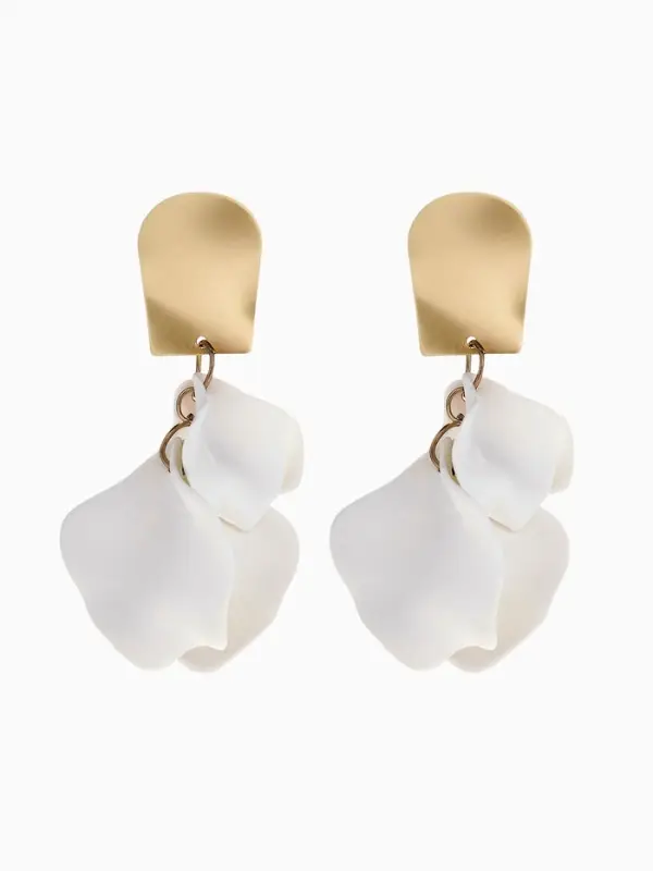 Серьги ассорти &laquo;Ветер&raquo;, неровность, цвет бело-золотой