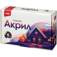 Краски акриловые КЛАССИКА, 6 цв. по 15 мл Акрк-004 набор