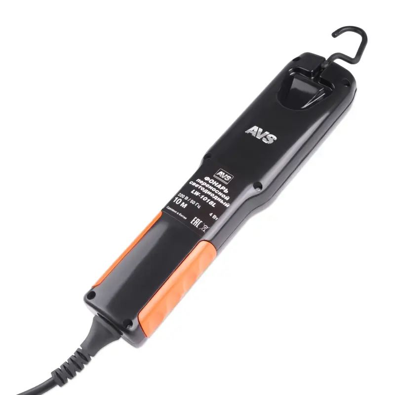 Фонарь переносной (светодиод.) 10м 220V AVS LW-1018L