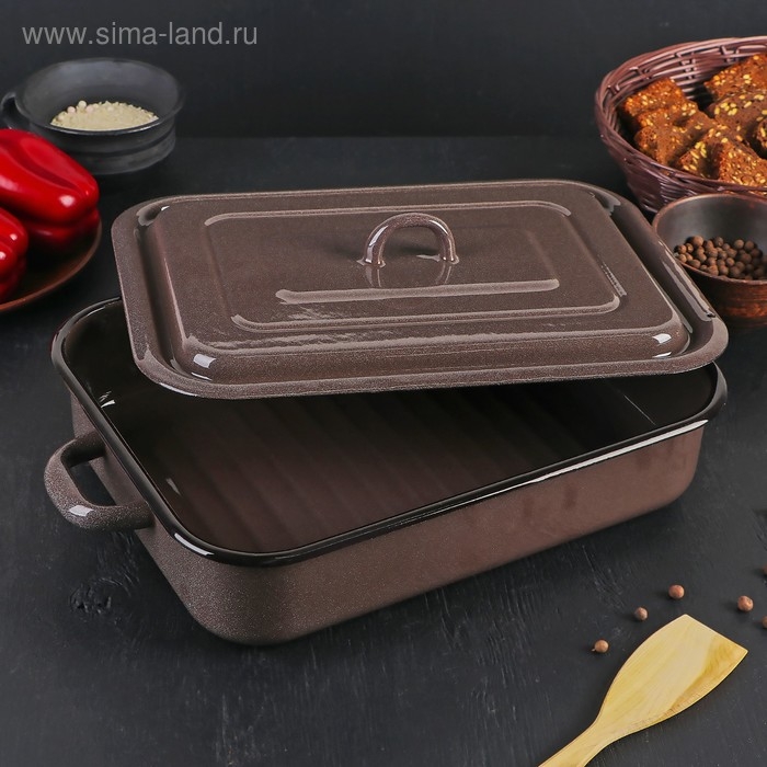 Противень, 4,5 л, цвет коричневый Противень, 4,5 л, цвет коричневый