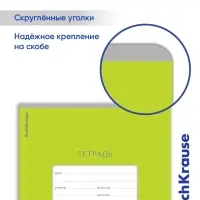 Тетрадь 24 листа в клетку, ErichKrause &laquo;Классика Bright&raquo;, зелёная