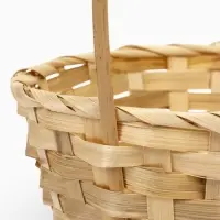 Набор корзин 3 шт 22х18x10 24х19x10 27х21x10 см ручка h=24/26/28 см натур