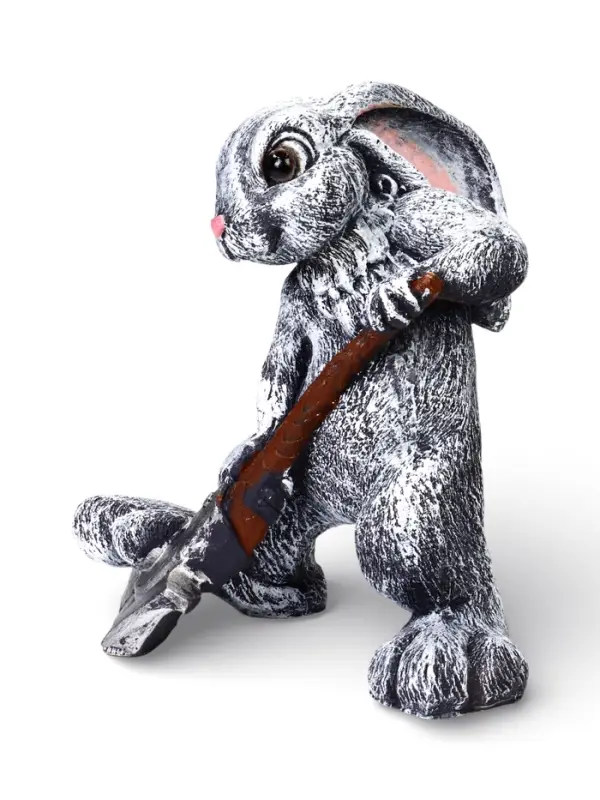 Садовая Фигура 35 х 30 х 18 см полистоун Заяц с лопатой