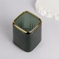 Органайзер - подставка для хранения косметики GREEN, 11&times;8.2&times;8.2 см, зелёный