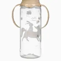 Бутылочка для кормления, от 3 мес., 250 мл, цилиндр, с ручками, бежевый &laquo;Лесные друзья&raquo; Крошка Я