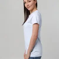 Футболка женская T-bolka Stretch Lady, белая (холодный оттенок), размер S