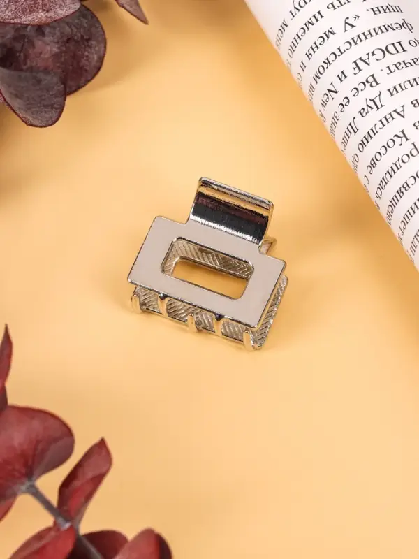 Крабик для волос &laquo;Брианна&raquo;, прямой, 2.5 см, серебристый