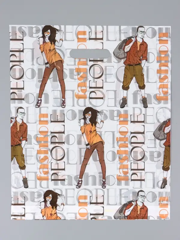 Пакет &laquo;Стильные&raquo;, полиэтиленовый с вырубной ручкой, 36&times;43 + 3 см, 35 мкм