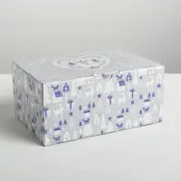 Коробка подарочная новогодняя складная &laquo;Новогодняя&raquo;, 22&times;15&times;10 см