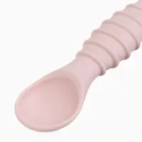 Ложка детская для прикорма, силикон, набор 3 шт., розовый M&B