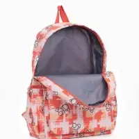 Рюкзак школьный на молнии, с карманами, с принтом, размер 28.5&times;12&times;41 см, оранжевый