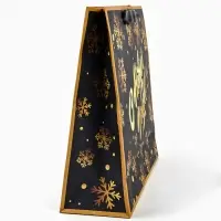 Пакет подарочный новогодний крафтовый, &laquo;С Рождеством&raquo;, 30&times;26&times;9 см