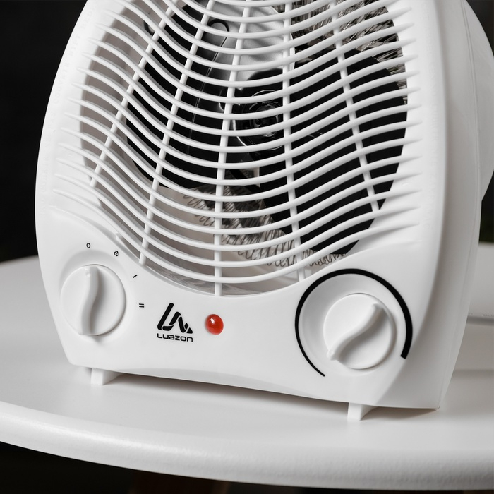 Тепловентилятор Luazon LTO-03, спиральный, напольный, 1000/2000 Вт, 2 режима, белый Тепловентилятор Luazon LTO-03, спиральный, напольный, 1000/2000 Вт, 2 режима, белый