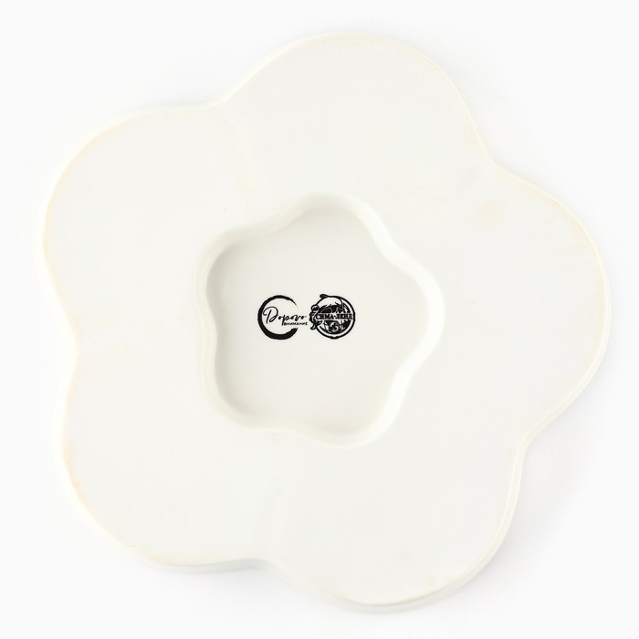 Менажница керамическая новогодняя «С Новым годом», 24 см, белая Менажница керамическая новогодняя «С Новым годом», 24 см, белая