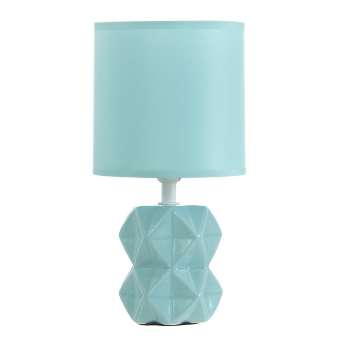 Настольная лампа Настольная лампа "Аврора" Е14 40Вт лазурный 13х13х25 см RISALUX