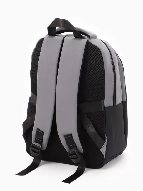 Рюкзак городской, 2 отделения, 3 кармана, водонепроницаемое дно, 27&times;14&times;39 см, серый