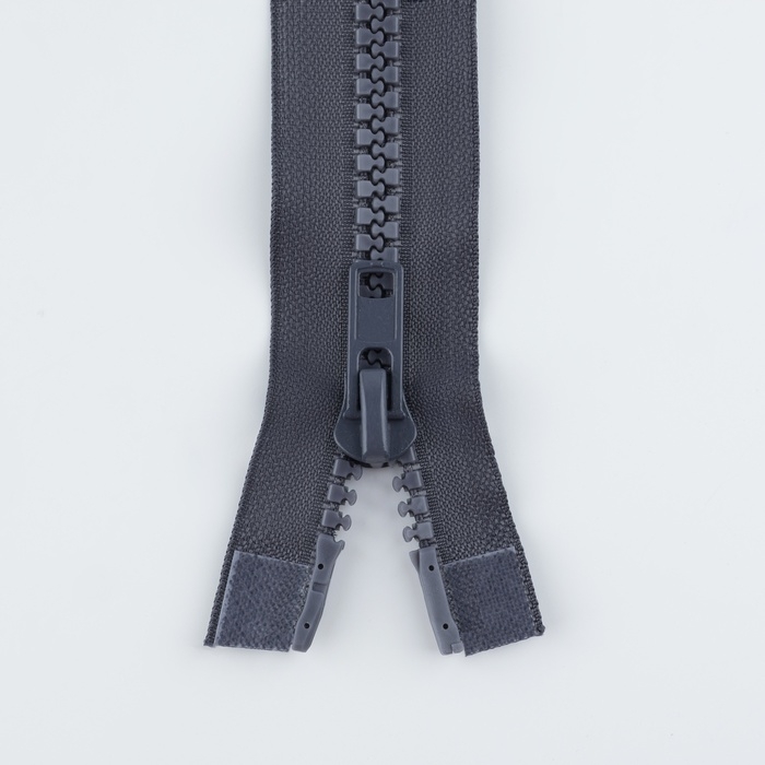 Молния «Трактор», №8, разъёмная, 2 замка, замки автомат, 100 см, цвет тёмно-серый