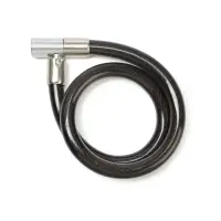 Замок навесной велосипедный ТУНДРА, 14&times;650 мм, 2 ключа, черный