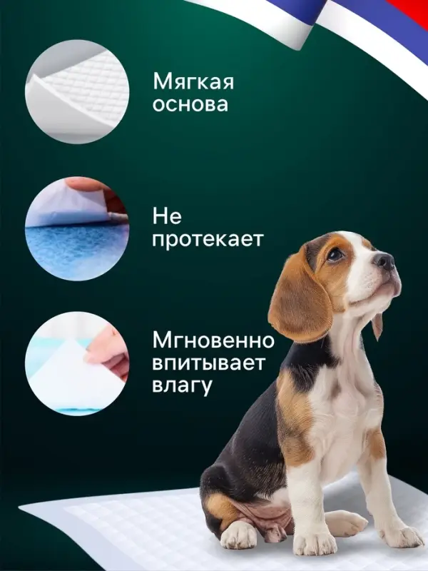 Впитывающие пелёнки для животных &laquo;ПИЖОН&raquo;, 60&times;60 см, набор 30 шт., целлюлоза