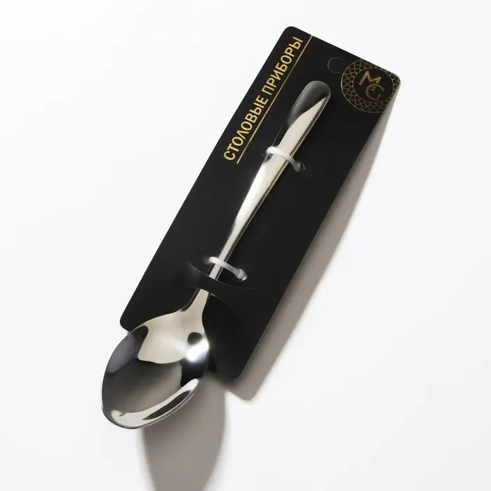 Ложка чайная из нержавеющей стали Magistro «Джентри», длина 16 см, цвет серебряный Ложка чайная из нержавеющей стали Magistro «Джентри», длина 16 см, цвет серебряный