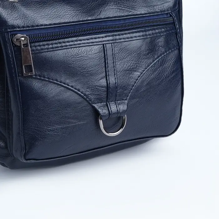 Сумка женская кросс-боди на молнии, 20&times;8.5&times;15 см, синяя