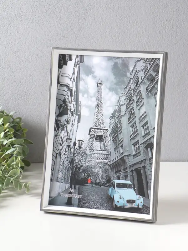 Фоторамка пластик формат А4 "Данте" чёрный состаренный 31х21,8х2,5 см