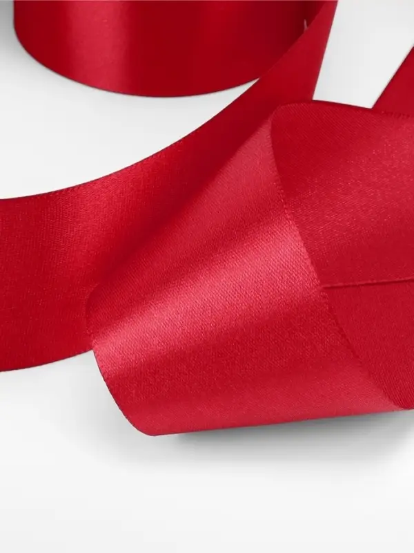 Лента атласная, 50 мм, 23&plusmn;1 м, красная №33