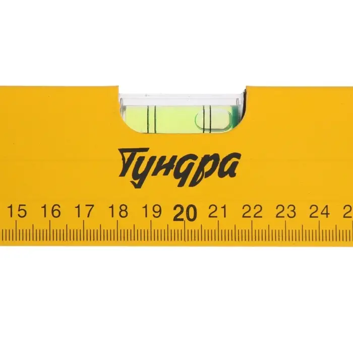 Уровень алюминиевый ТУНДРА, 3 глазка, линейка, 400 мм