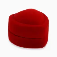 Футляр под кольцо, серьги &laquo;Сердце с рамкой из точек&raquo;, бархатный, 4.5&times;4.5 см, красный