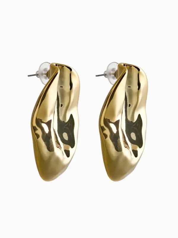 Серьги пластик &laquo;Кофейное зерно&raquo;, цвет золото