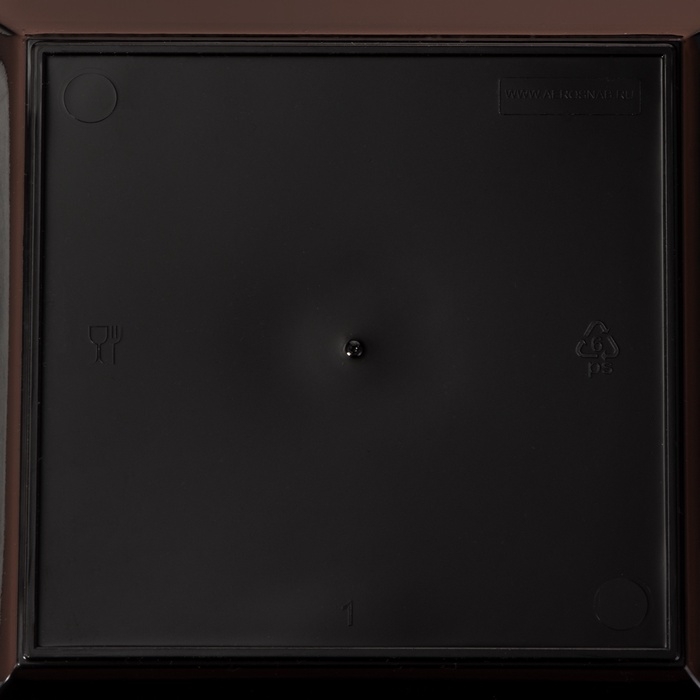 Тарелка пластиковая одноразовая, 17,2×17,2 см, квадратная, глубокая, МИКС