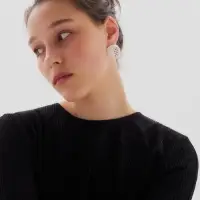 Серьги &laquo;Рельеф&raquo; круг, цвет серебро