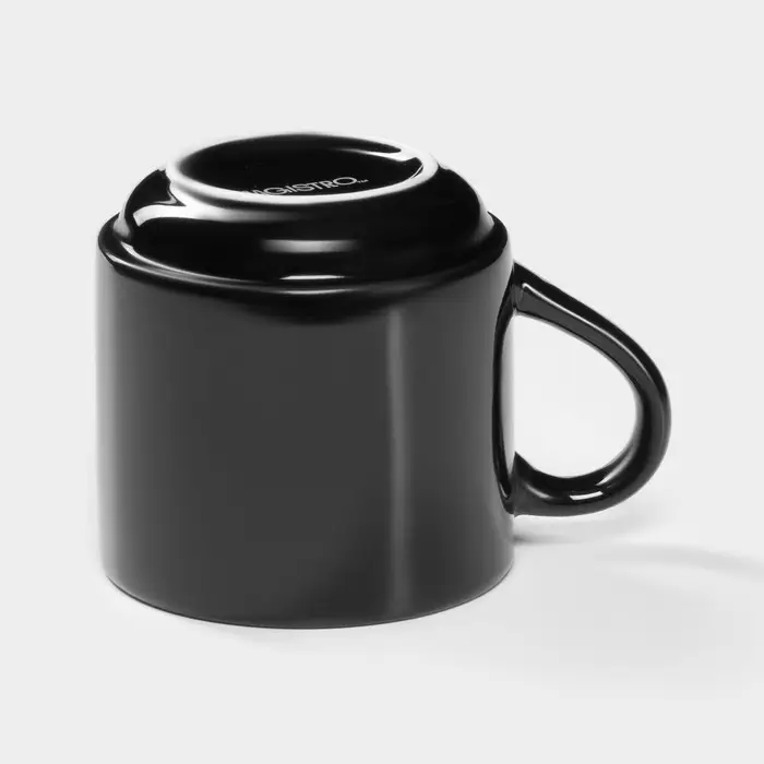 Набор посуды Magistro Night, фарфор, 16 предметов: тарелка d=25.5 см, d=19 см, миска 850 мл, d=15 см, кружка 320 мл, чёрный