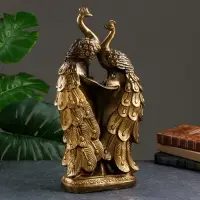 Фигурка &laquo;Жар-птица&raquo;, двойная, чёрное золото, 25&times;13&times;51 см