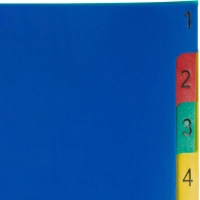 Разделитель листов А4+1-12, цв пласт , Attache Selection