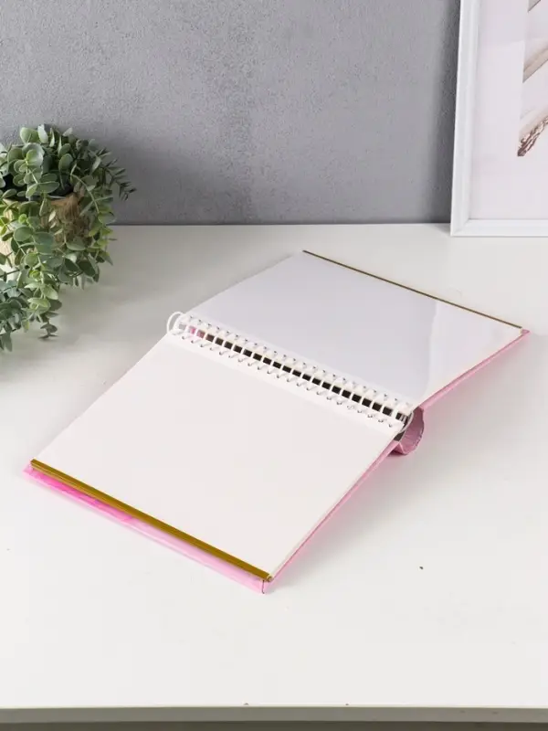 Фотоальбом 30 магнитных листов 23X28см, "Цветок и бабочки", пер-т внутр.спираль