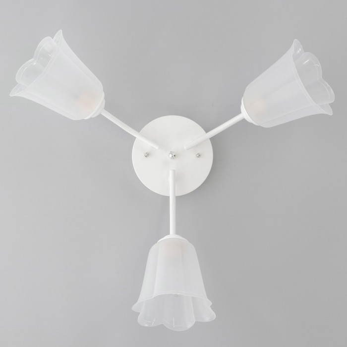 Люстра Люстра "Онлайн" (цветок) 3х15Вт Е27 МОДЕЛЬ: BR 00204 белый/прозрачный