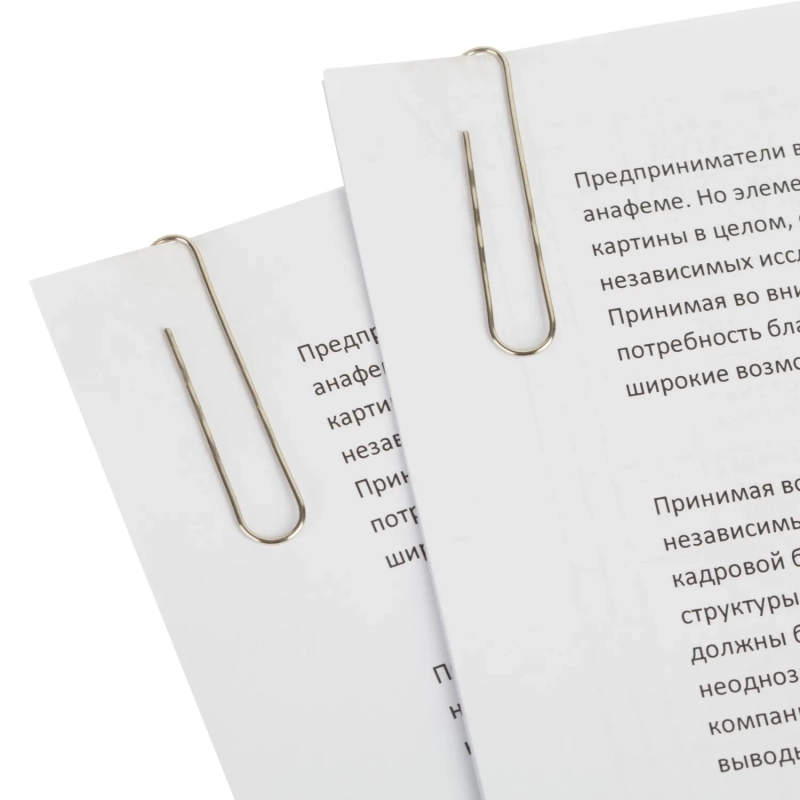 Скрепки Attache никелированные, 50 мм, гофрированные,европодвес, 30 шт/уп