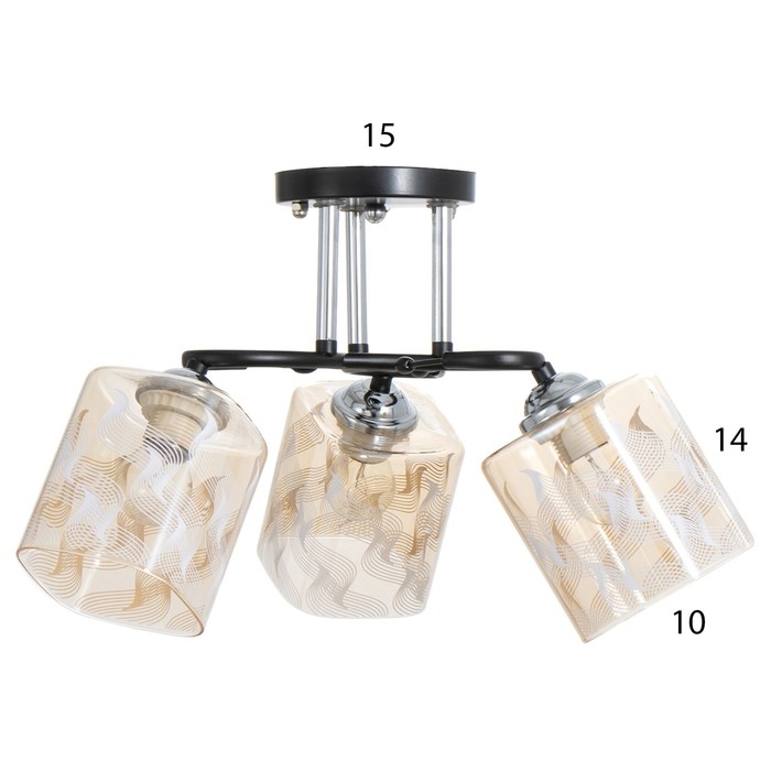 Люстра Люстра "Арнелла" 3хЕ27 40Вт чёрный 50х50х27 см BayerLux