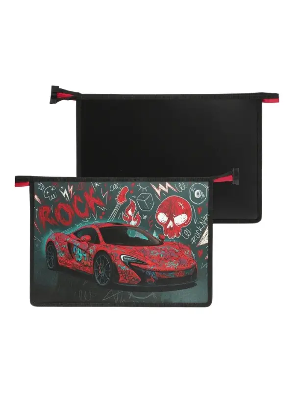 Папка для тетрадей А4 &laquo;Красное авто&raquo;, молния сверху