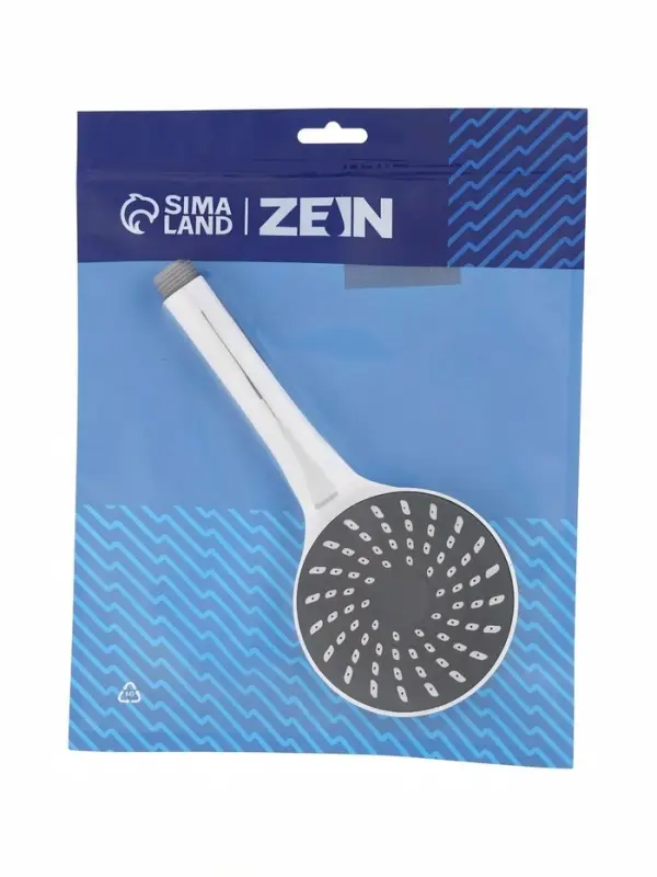 Душевая лейка ZEIN Z0113, 1 режим, пластик, цвет хром