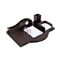 Набор настольный органайзер 34&times;24&times;18 см, 4 предметов, с часами