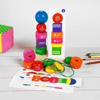 Пирамидка Краснокамская игрушка &laquo;Геометрическая фантазия&raquo;, детали: 3&times;3 см