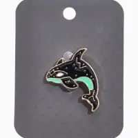 Значок &laquo;Косатка&raquo;, созвездие, чёрно-зелёный в золоте