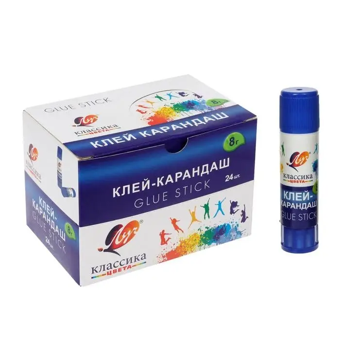 Клей-карандаш PVP 8 г Луч  Клей-карандаш PVP 8 г Луч "Классика"