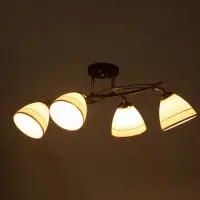 Люстра &laquo;Кира&raquo; 4&times;40 Вт Е27 черный/золото