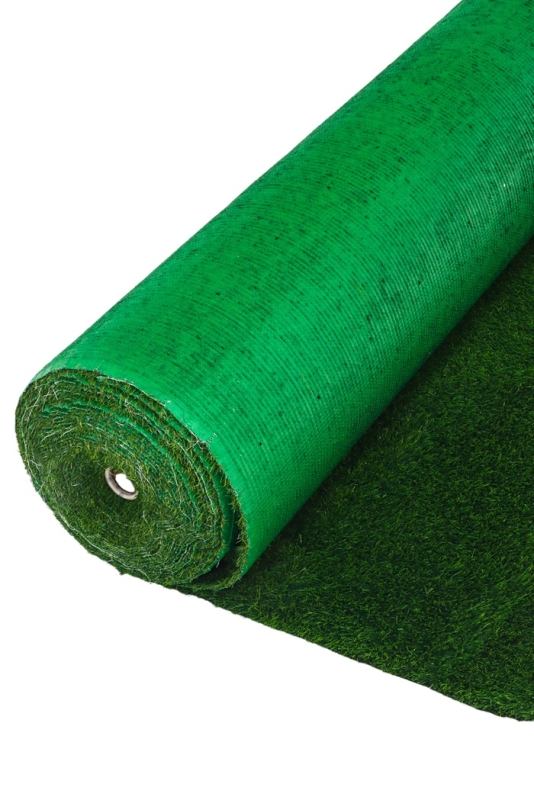 Газон искусственный,  с проклейкой,  высота 5см, 15иг, 2 х 25 м, зеленый, "Greengo"